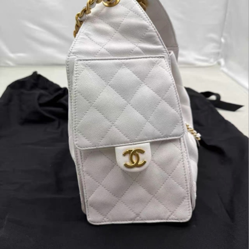 Chanel 25bag 白色 小號-4
