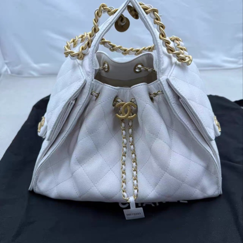 Chanel 25bag 白色 小號-6