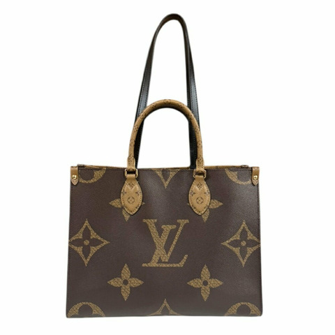 Louis Vuitton On the Go 中號 Monogram Giant 肩背包 帆布 M45321 棕色 女款 LOUIS VUITTON 2way