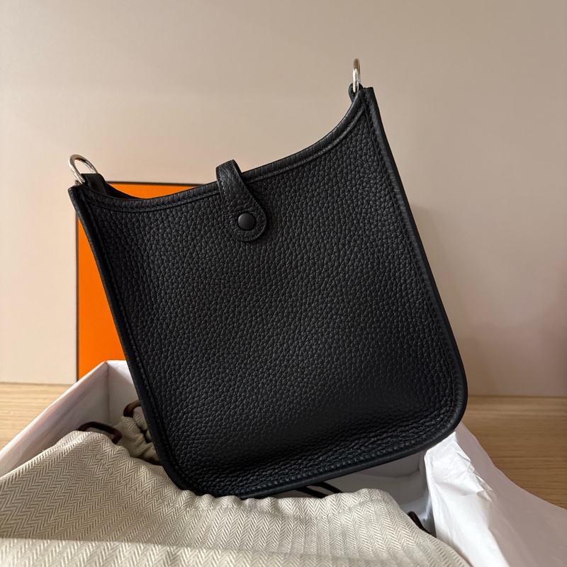 2025 Hermès Mini Evelyne16 黑銀-1