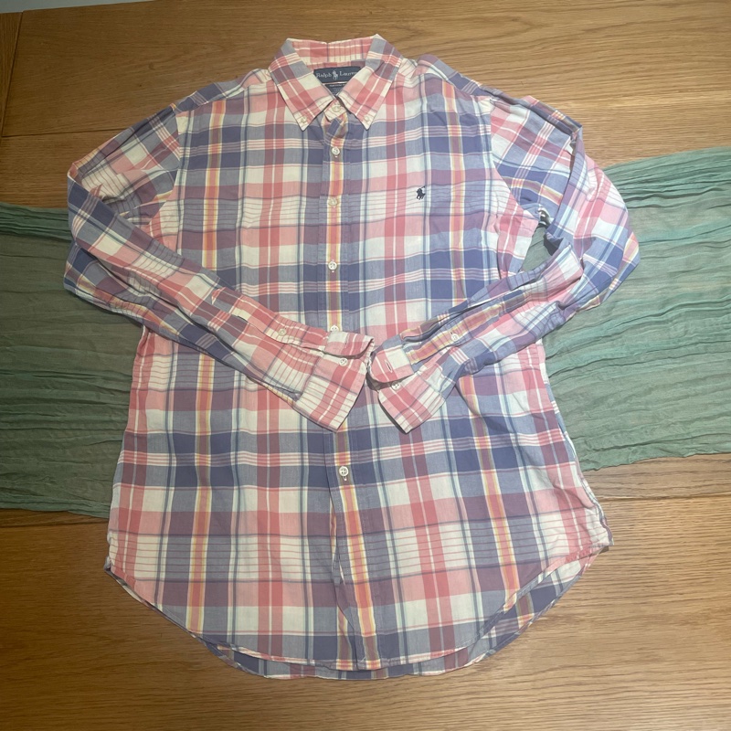 Ralph Lauren粉紅格子襯衫 M-7