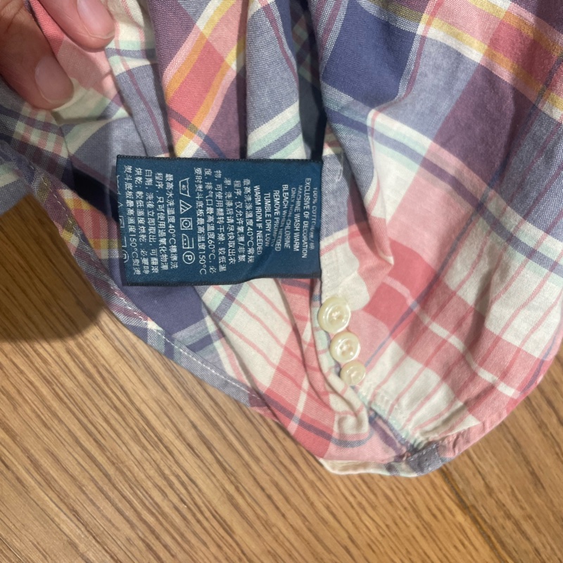 Ralph Lauren粉紅格子襯衫 M-11