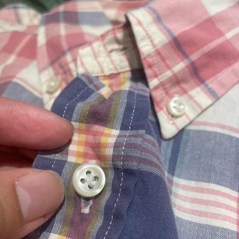 Ralph Lauren粉紅格子襯衫 M-14