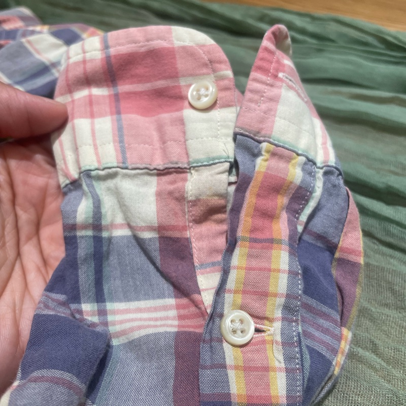 Ralph Lauren粉紅格子襯衫 M-15