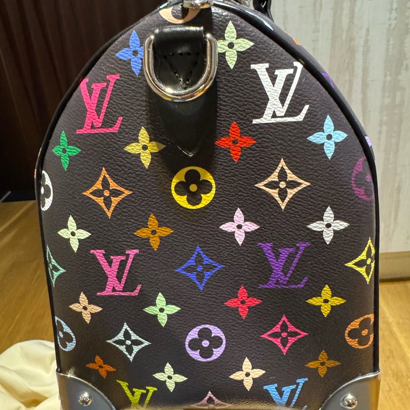 Lv 村上隆聯名tm speedy30 黑三彩 全新-3