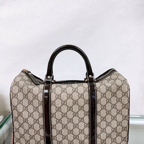 Gucci boston 波士頓 老花手提包/行李包