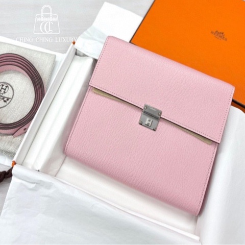 🌈Hermes🌟Clic 16🌸3Q樱花粉🌸全新💗閒置🌟原膜在🌟山羊皮🌟clic16🌟clic🌟愛馬仕🌟