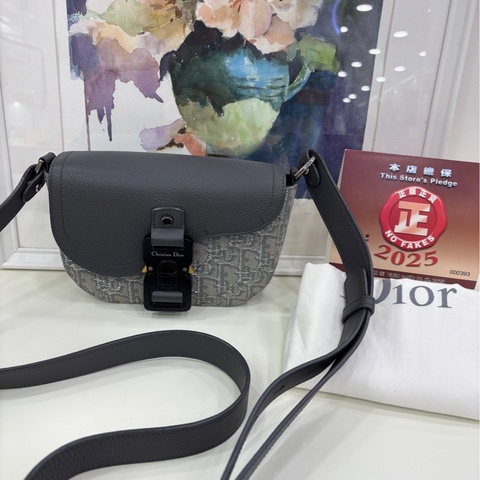 Dior迪奥灰老花馬鞍包包Mini 22編碼