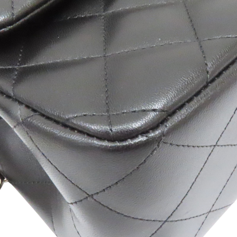 黑色 羊皮 COCO 30 鍊帶 肩背包 銀扣 A58600-9