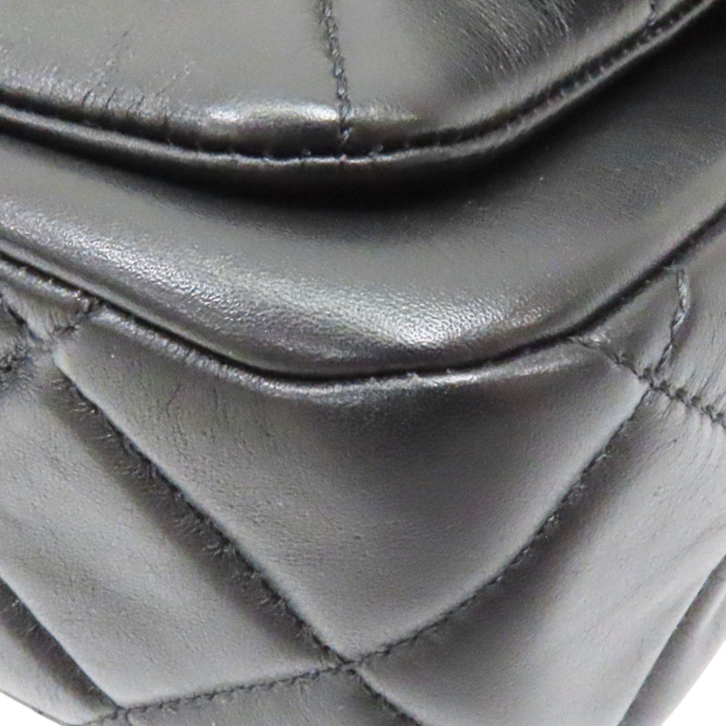 黑色 羊皮 鍊帶 肩背包 金扣-10