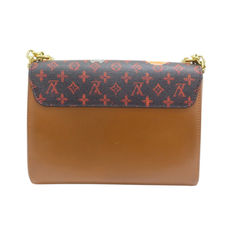 棕色 原花 牛皮 Catogram Twist 肩背包【LOUIS VUITTON LV 路易威登】 M44408-1