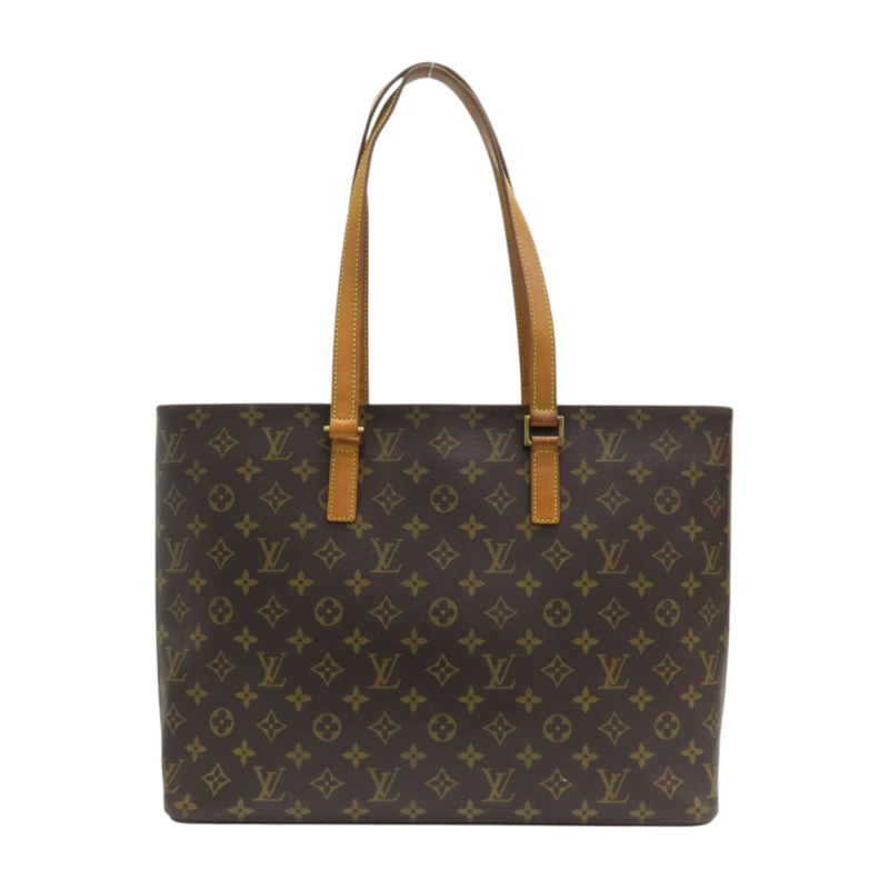 棕色 原花帆布 Luco Tote 肩背包 托特包 M51155-1