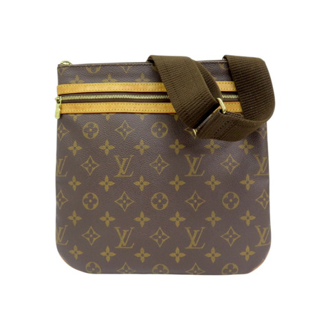 棕色 原花帆布Pochette Bosphore 肩背包 M40044