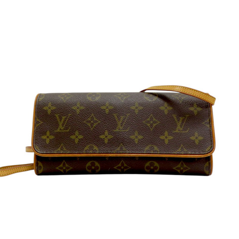 棕色 原花帆布 Pochette Twin GM 肩背包 M51852