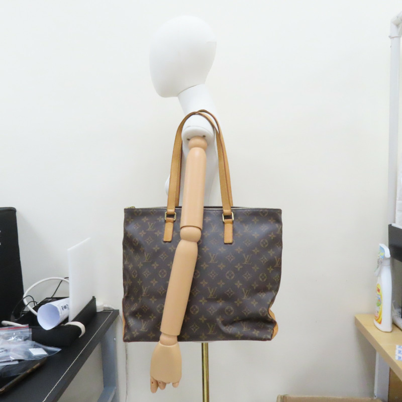 棕色 原花帆布 Cabas Mezzo 肩背包 M51151-9