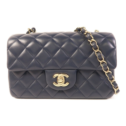 CHANEL 羊皮皮革Mini Classic 20金扣肩背袋