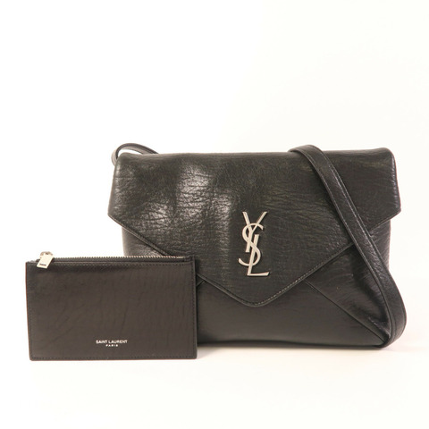 YVES SAINT LAURENT 牛皮皮革Sac De Jeur銀扣肩背袋