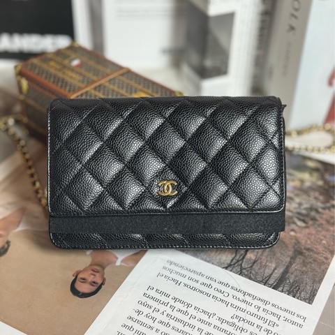 ｜台灣購證🇹🇼全配｜Chanel woc 黑金荔枝