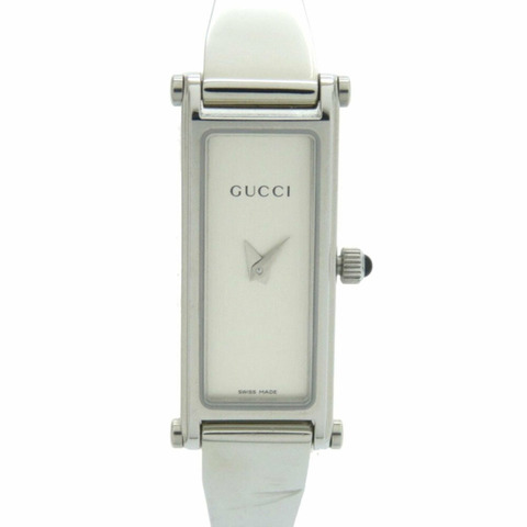 古馳 1500L SS 銀色石英手錶 1484GUCCI