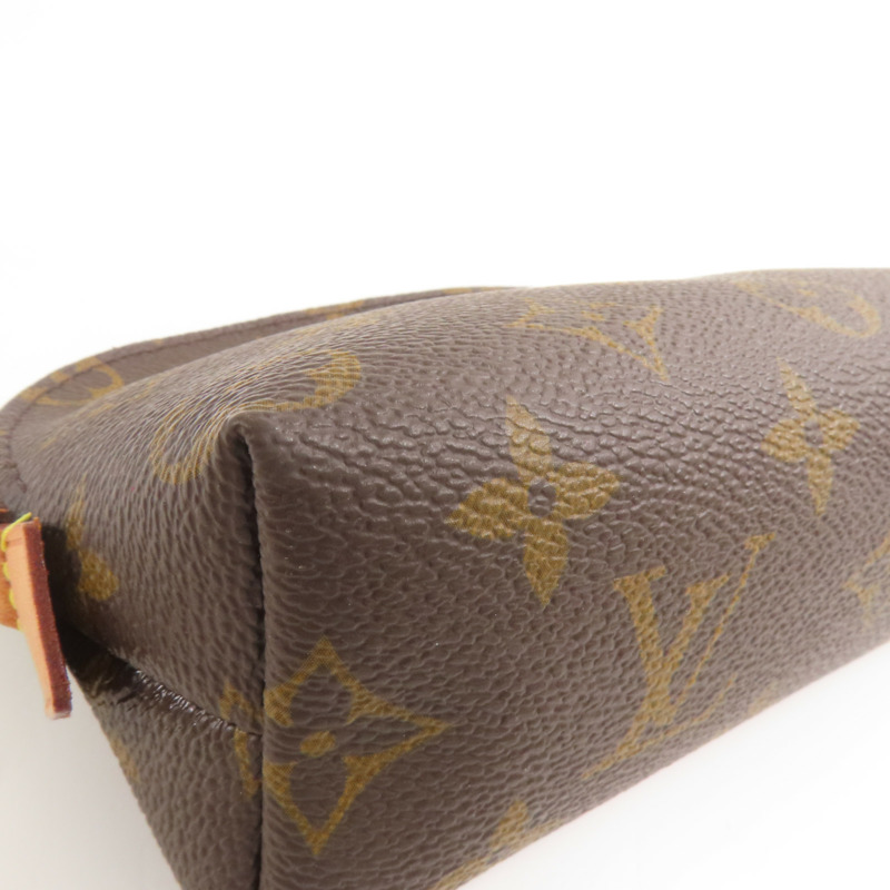 LOUIS VUITTON Monogram Cosmetic Pouch手拿包棕色-6