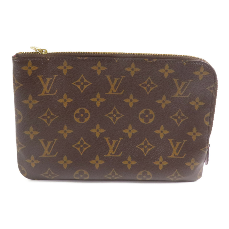LOUIS VUITTON Monogram Etui Voyage PM手拿包棕色-0