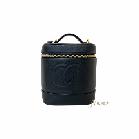 CHANEL包包 Vintage黑色荔枝皮化妝包