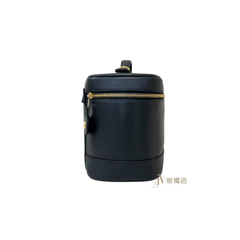 CHANEL包包 Vintage黑色荔枝皮化妝包-1