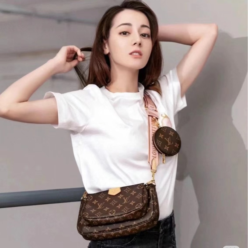 💗香緹國際精品💗 LV五合一 粉肩帶 包況極好 迪麗熱巴同款 全配-0