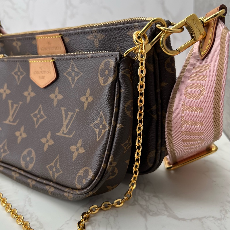 💗香緹國際精品💗 LV五合一 粉肩帶 包況極好 迪麗熱巴同款 全配-4
