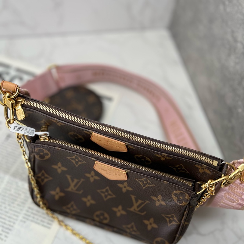 💗香緹國際精品💗 LV五合一 粉肩帶 包況極好 迪麗熱巴同款 全配-5