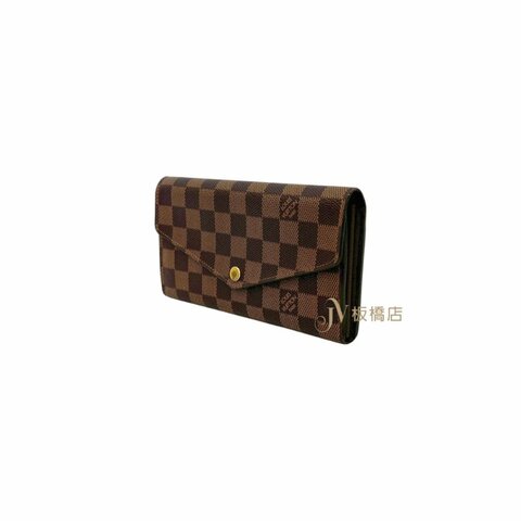 LV皮夾棋盤格信封下 Sarah長夾 N63209