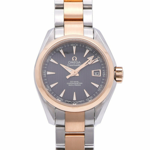 類似新品 OMEGA Seamaster Aqua Terra 18KPG/SS Co-Axial 231.20.30.20.06.001 自動手錶 玫瑰金/不銹鋼 灰色 0968OMEGA 女士腕錶