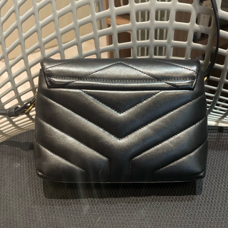 YSL LOULOU TOY BAG 小方胖 黑金-1