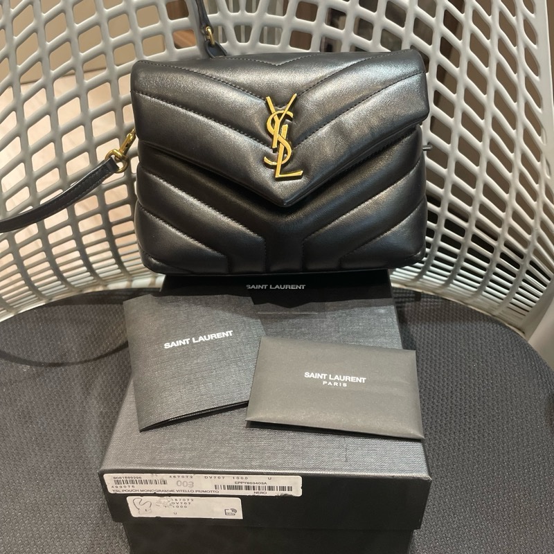 YSL LOULOU TOY BAG 小方胖 黑金-4