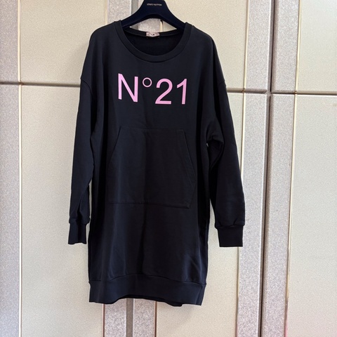 57）N°21 義大利正品黑色柔軟棉質洋裝 寬鬆版S-XL皆可穿 93成新