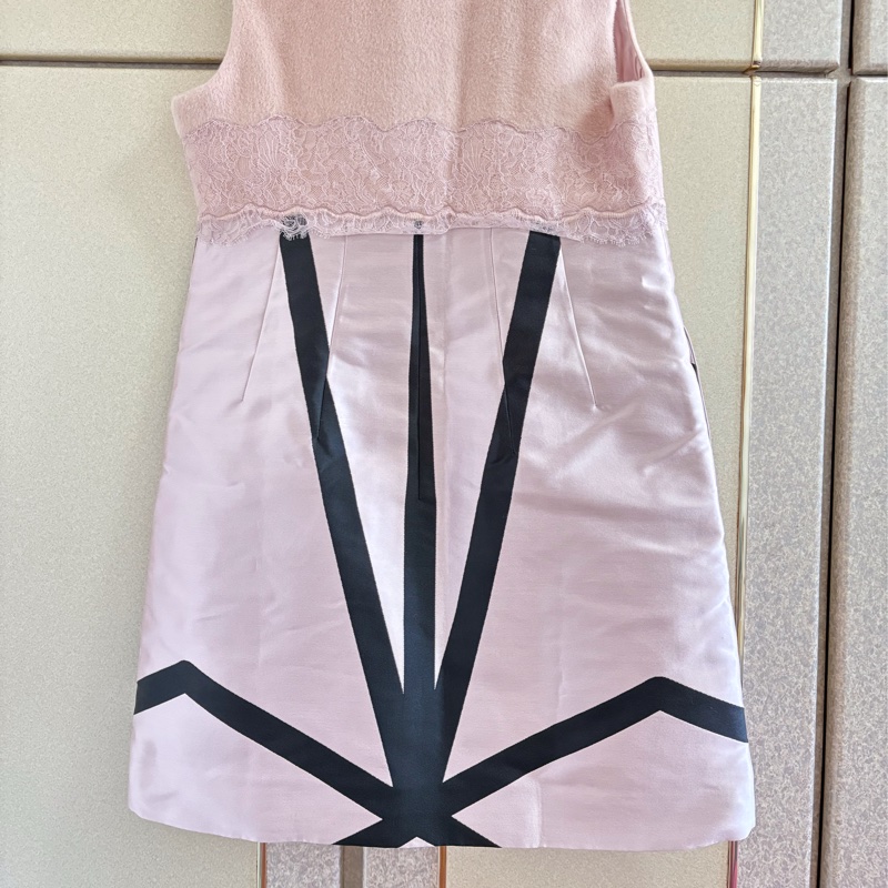 57）全新Shiatzy Chen夏姿正品粉紫色拼接設計背心洋裝 42號 原價45800-7