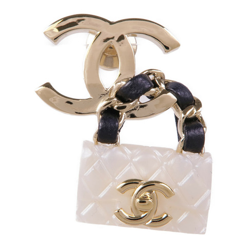 CHANEL 皮革/PVC/金屬Brooch胸針
