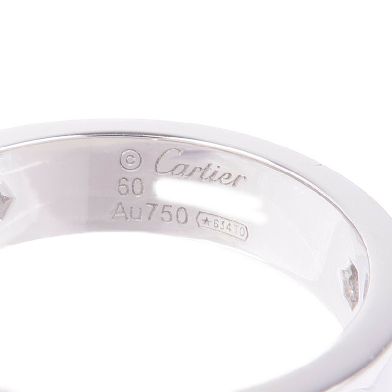 CARTIER 18K白金Love Ring 3 Diamonds鑽石戒指Cartier#60/US#9.25-4