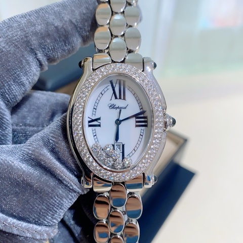 Chopard蕭邦快樂鑽石系列278419-2001精鋼原鑽石英女表