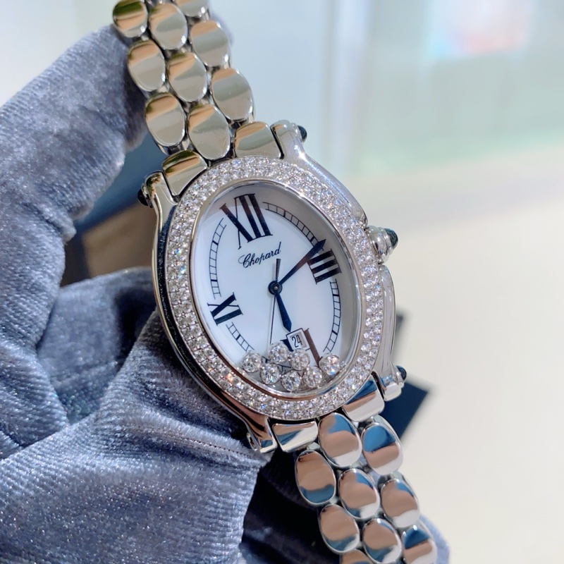Chopard蕭邦快樂鑽石系列278419-2001精鋼原鑽石英女表-1