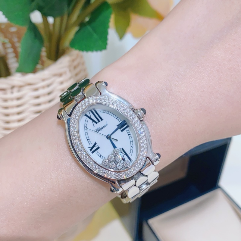 Chopard蕭邦快樂鑽石系列278419-2001精鋼原鑽石英女表-4