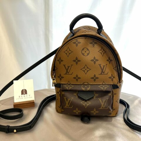 LV  老花拚色後背包MINI舊版