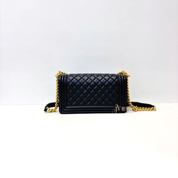CHANEL包包 黑小牛皮金釦BOY25  A67086-3