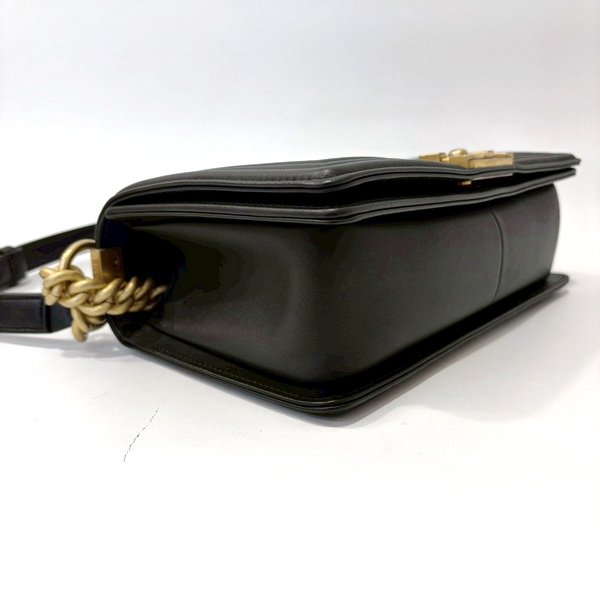 CHANEL包包 黑小牛皮金釦BOY25  A67086-7