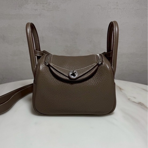 Hermes mini lindy 大象灰 銀釦 Y刻99新