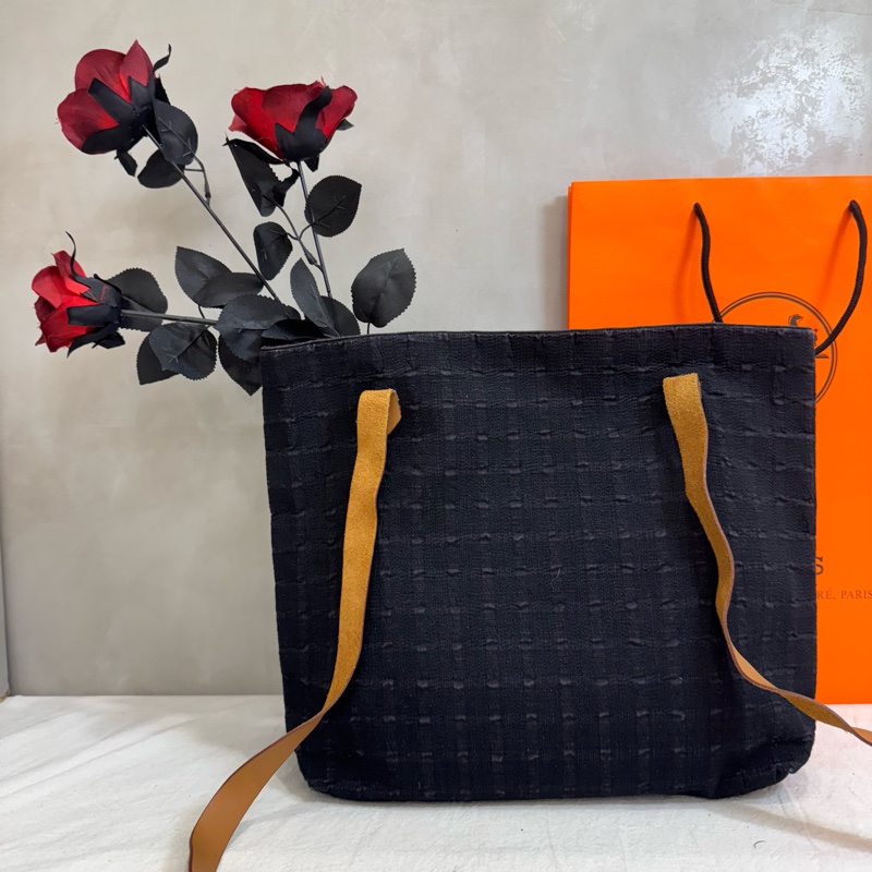 Hermès 斜背雙子星牛仔布包-1