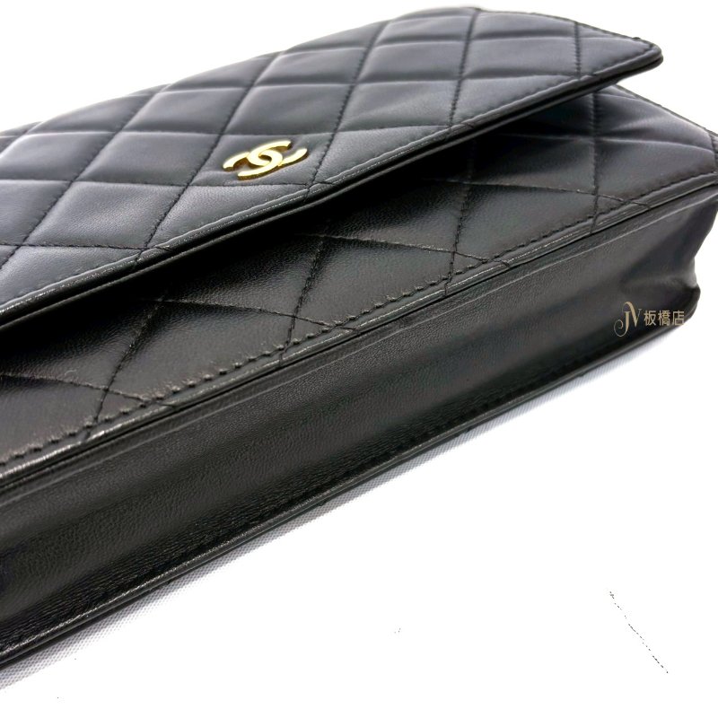 CHANEL包包黑金羊皮WOC鏈袋包 AP0250-8