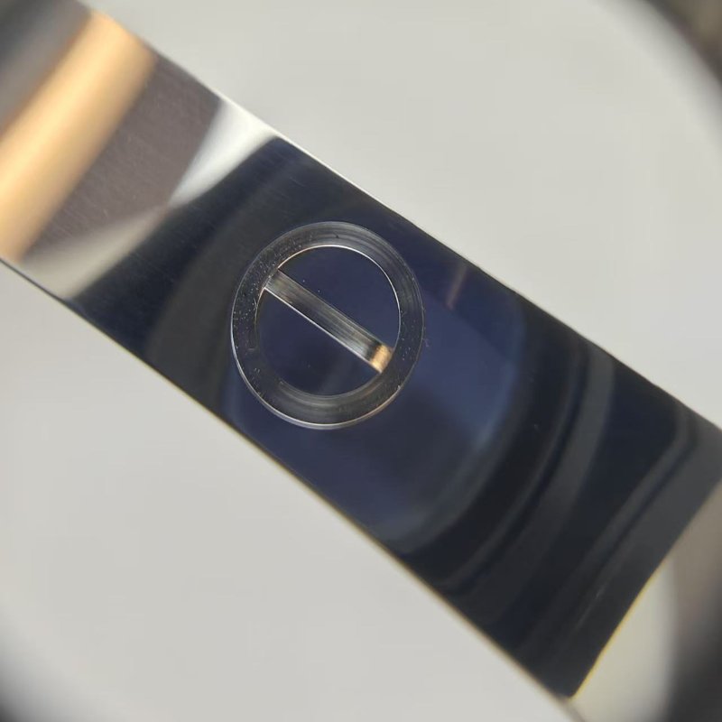 Cartier 卡地亞 love 18K白金 寬版4鑽石手環 Size 17 Bracelet-5