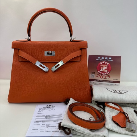 Hermes kelly28 U刻 9J 火焰橙 TOGO皮 99新 有購證