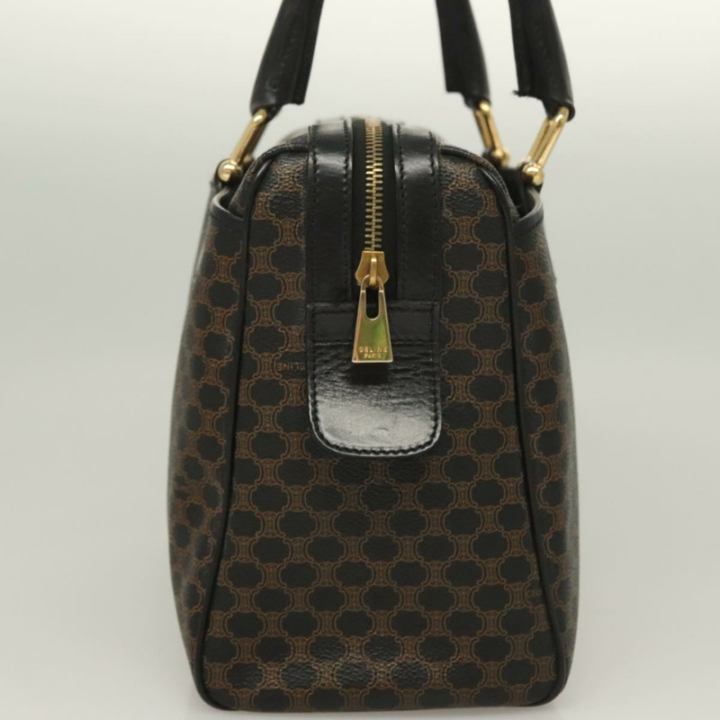 【日本直送】CELINE Macadam 帆布波士頓包 PVC 皮革 黑金色 正品 am8780V-4